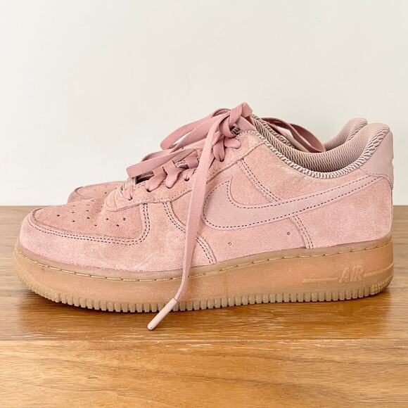Nike Air Force 1 Suede Low Top Athletic Sneakers Particle Pink Women's Size US 8 - Picture 3 of 7